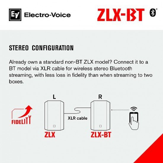 ZLX-12BT 12" Powered Loudspeaker with Bluetooth® Audio* ZLX-12BT 12" Powered Loudspeaker with Bluetooth® Audio*